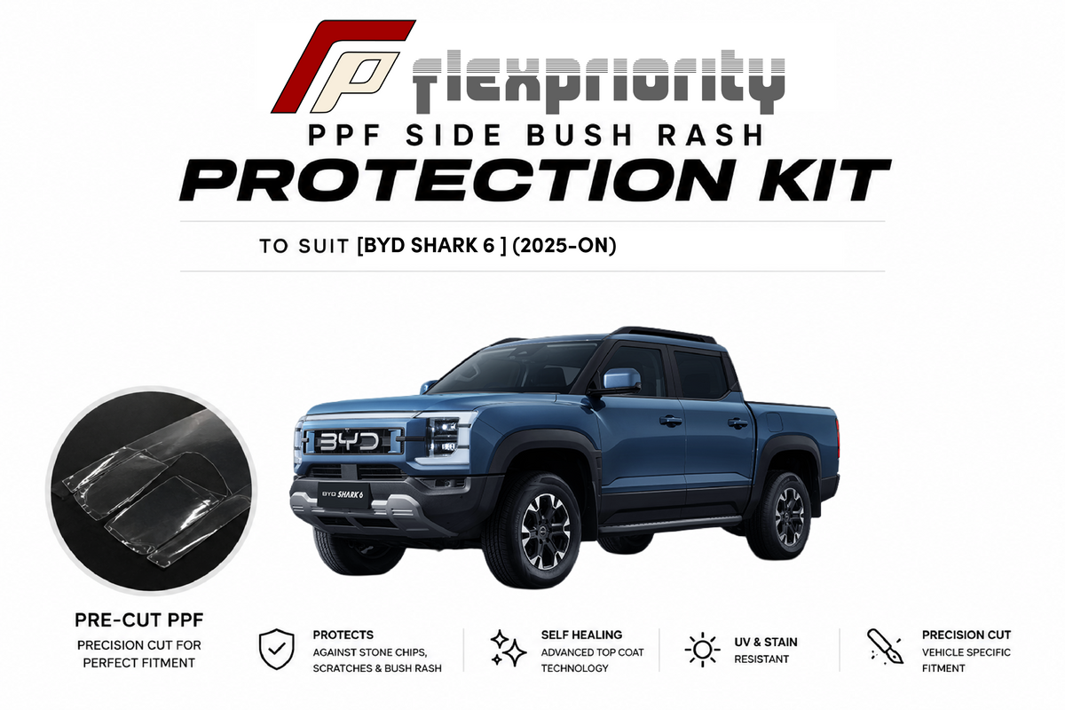 Pre Cut PPF Side Bush Rash Protection Kit | BYD Shark 6 (2025 - Current) |Premium 8 Year Film