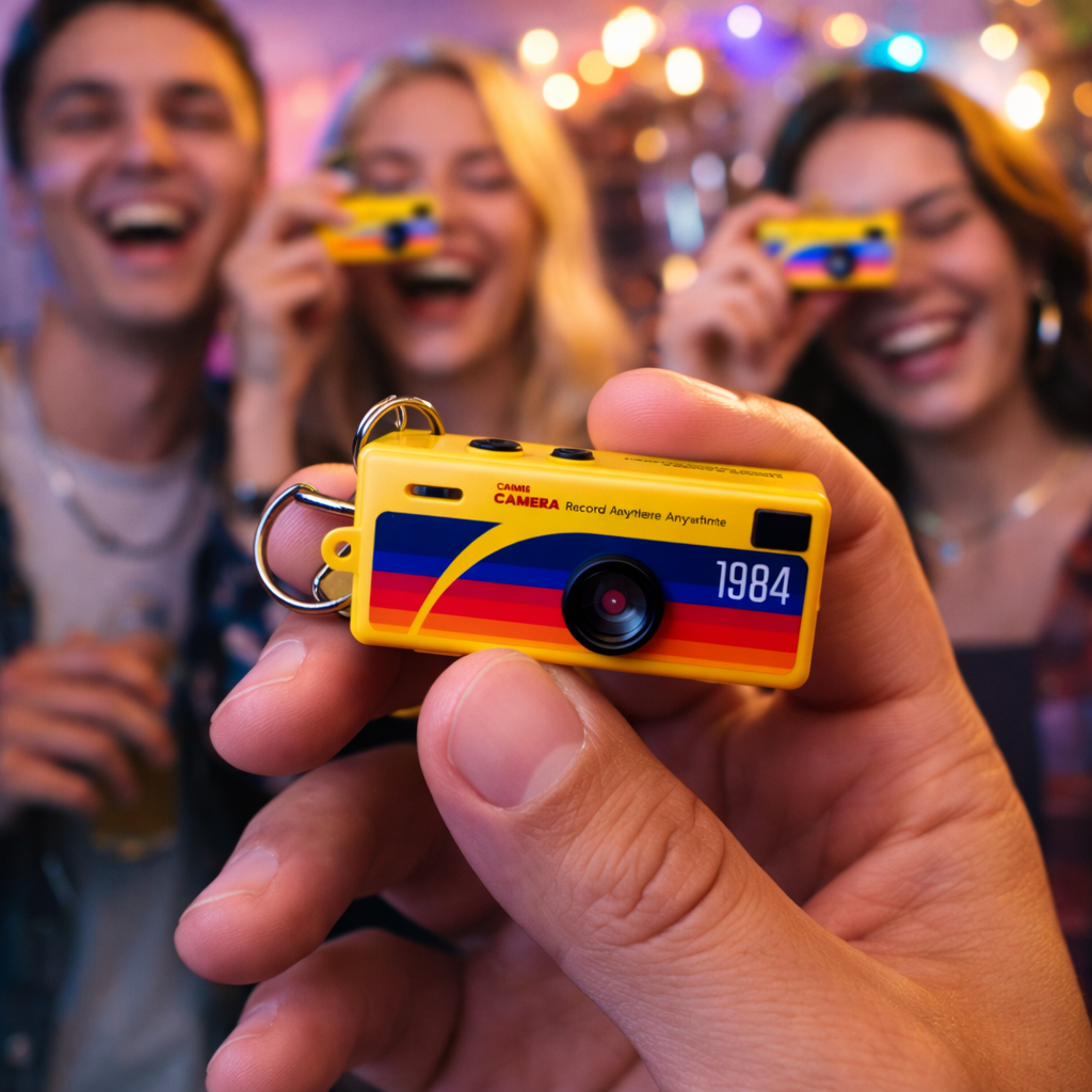 Mini Retro Keychain Camera
