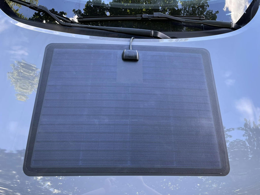 Nissan Rogue (2013-present) Lensun 60W Hood Flexible Solar Panel-2