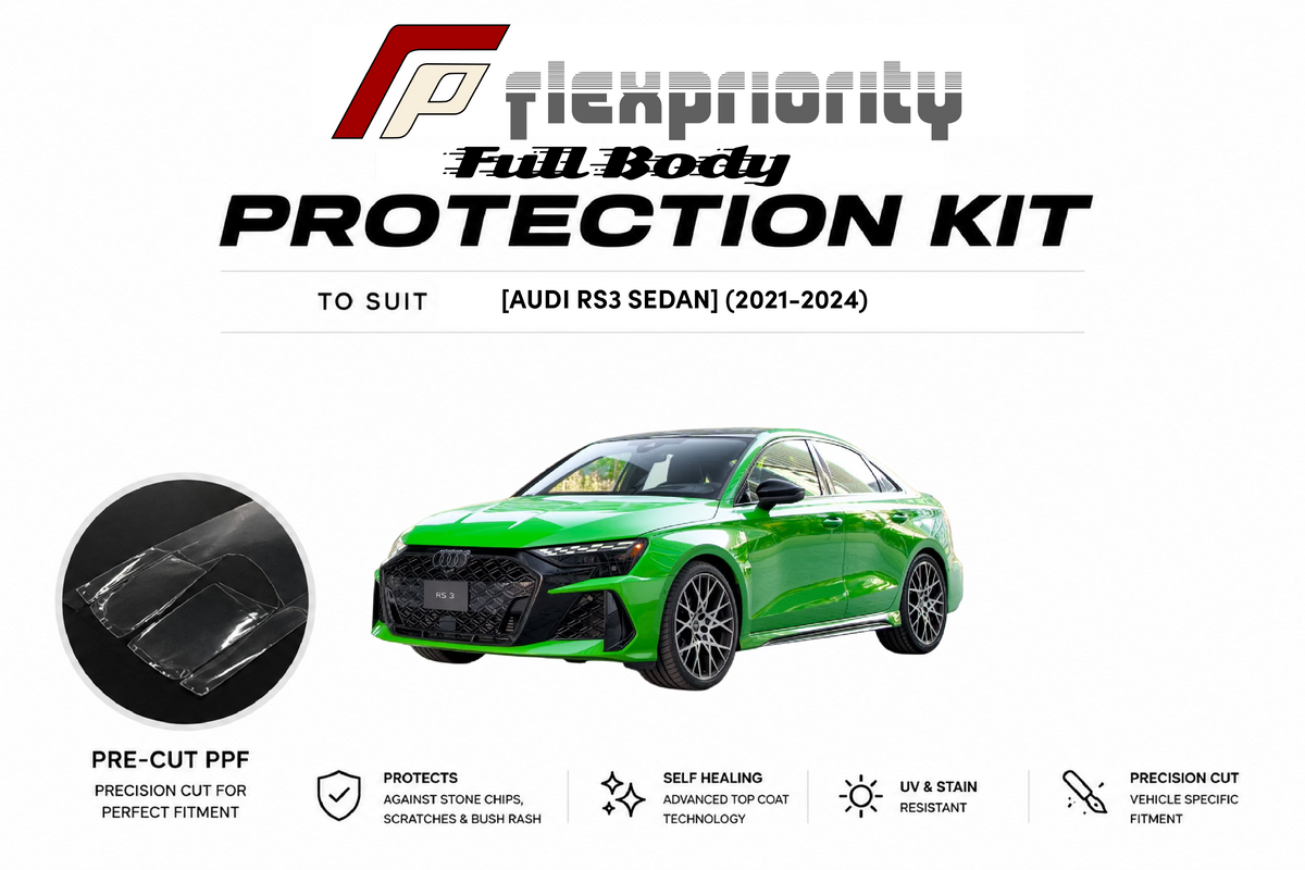 Pre Cut PPF Full Protection Kit | Audi RS3 Sedan 2021-2024 |Premium 8 Year Film