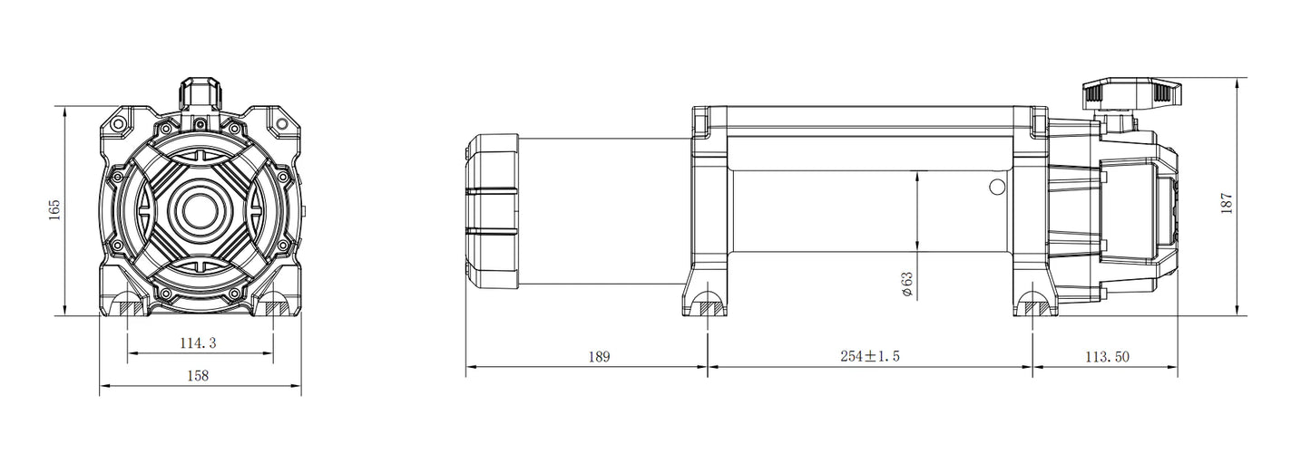 Carbon Scout Pro 10k lb - 10000lb Winch V3