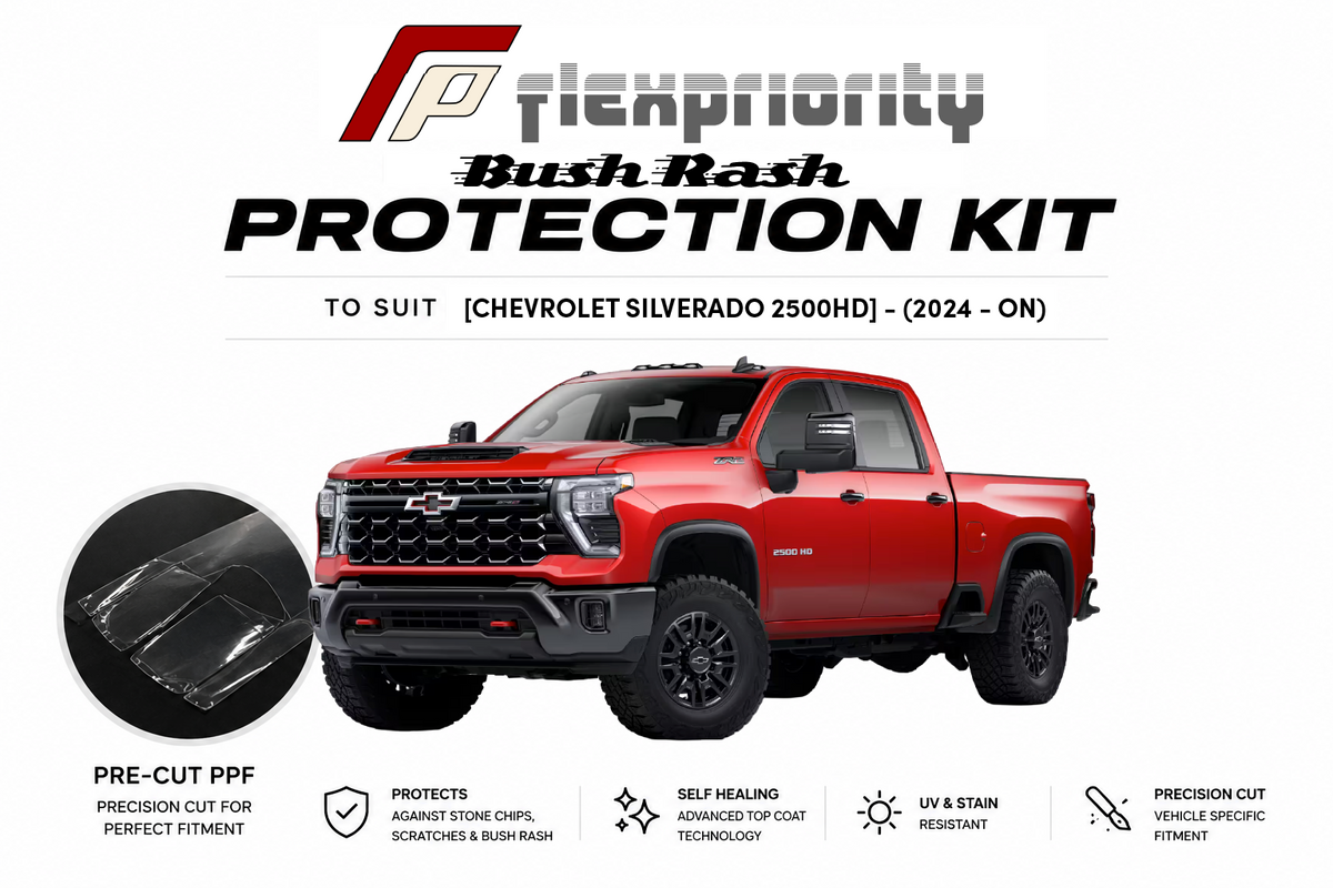 Pre Cut PPF Side Bush Rash Protection Kit | Chevrolet Silverado 2500HD 2024- On |Premium 8 Year Film