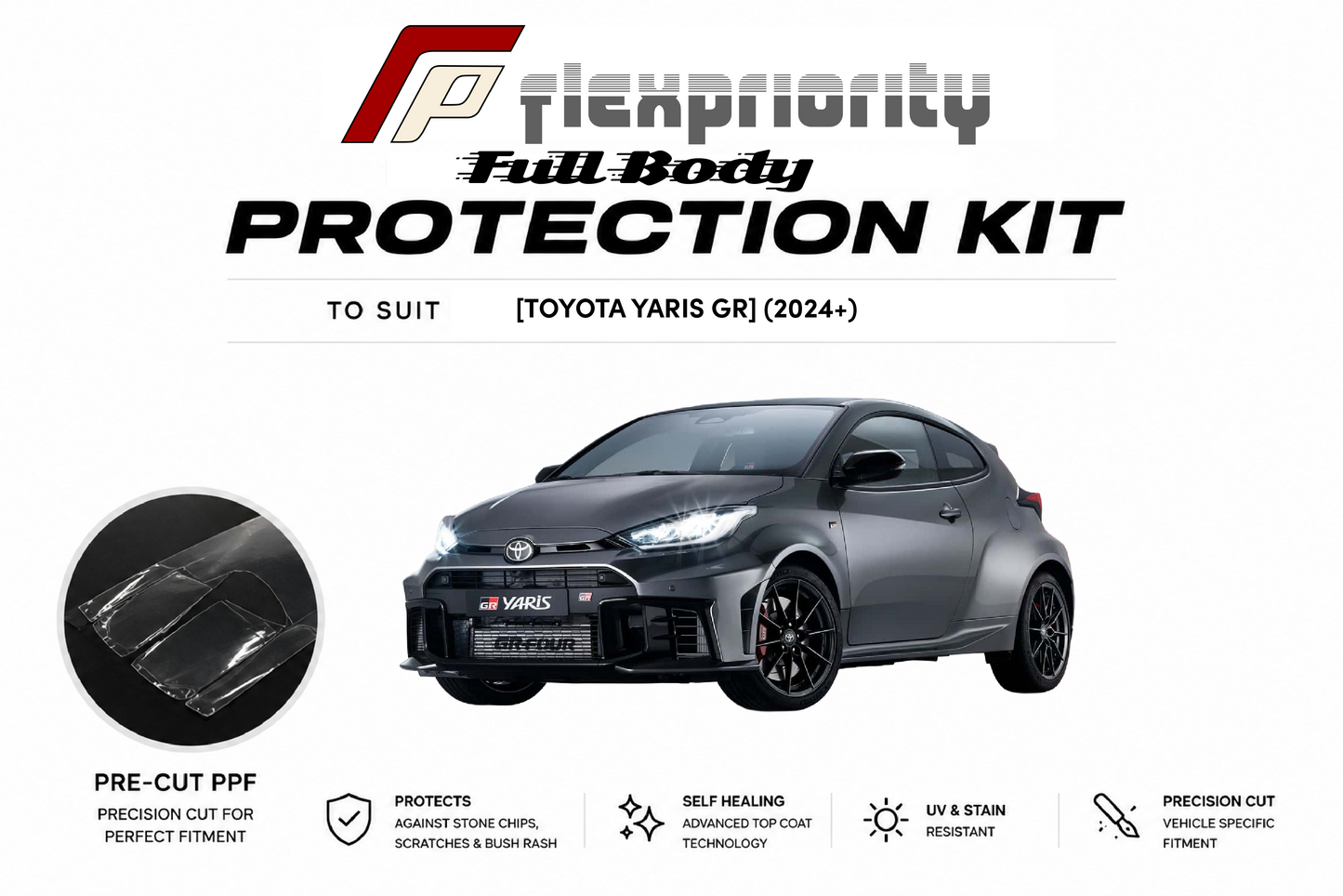 Pre Cut PPF Full Protection Kit | Toyota GR Yaris