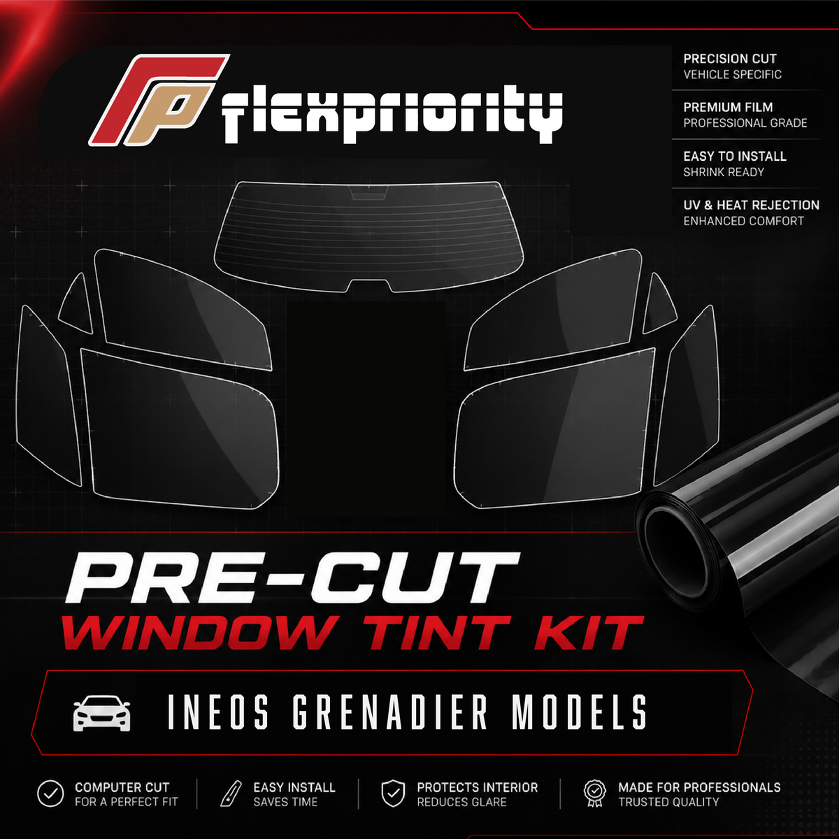 Pre Cut Window Tint Kit | Ineos Grenadier 2022 - ON